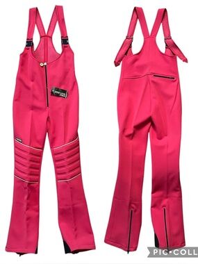 Cobor Vintage Retro Snow Ski Overall Bibs Size 8
